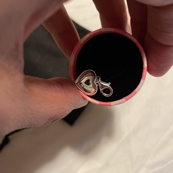 Charm pendant heart with pink stones silver - Picture 9 of 9